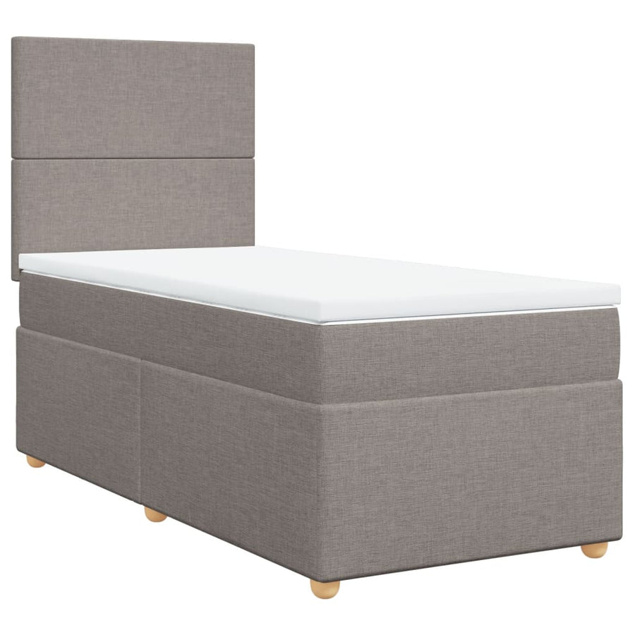 Boxspring Met Matras Stof 80 x 200 cm Taupe