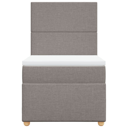 Boxspring Met Matras Stof 80 x 200 cm Taupe