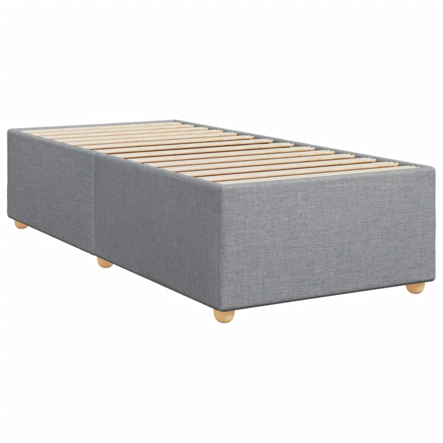 Boxspring met matras stof lichtgrijs 80x200 cm