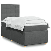 Boxspring met matras 80x200 cm donkergrijs