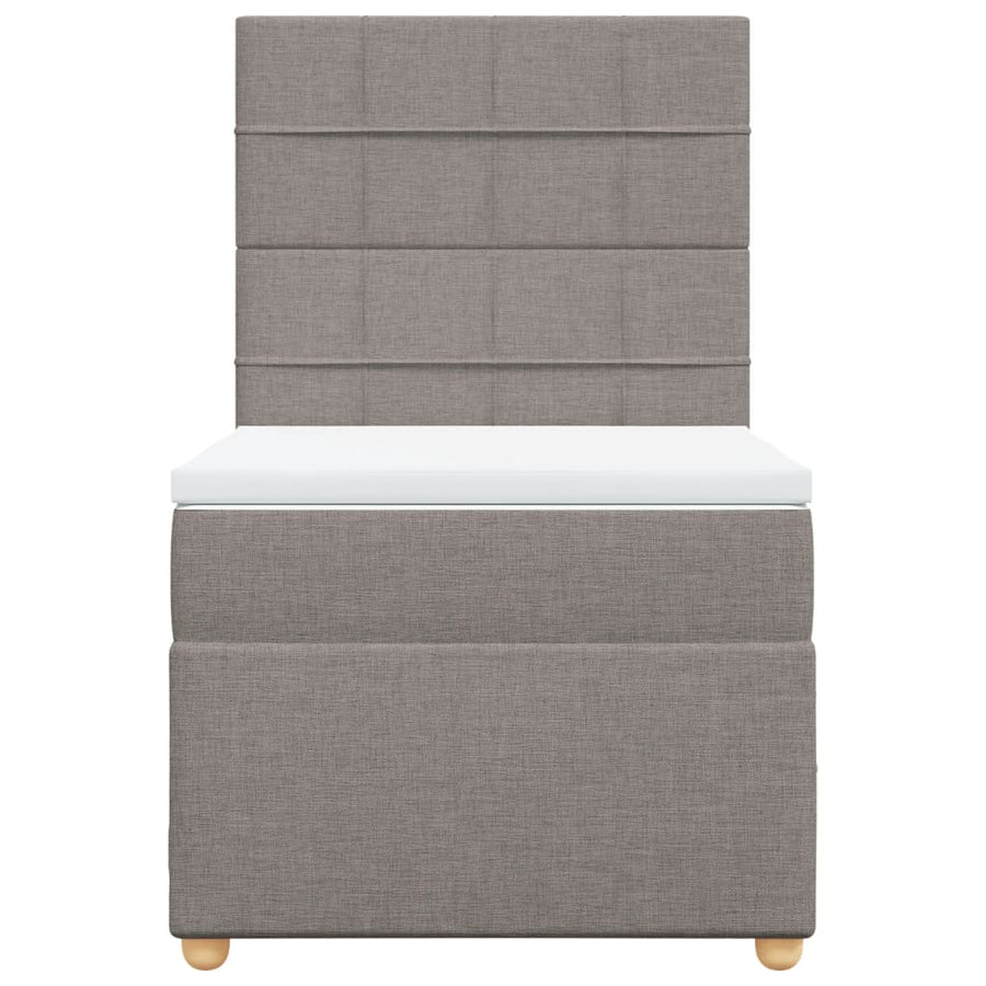 Boxspring Met Matras Stof 80 x 200 cm Taupe