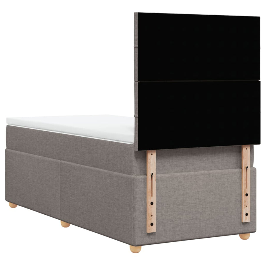 Boxspring Met Matras Stof 80 x 200 cm Taupe