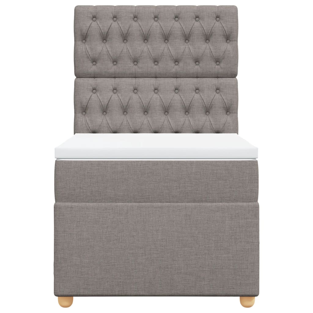 Boxspring Met Matras Stof 80 x 200 cm Taupe