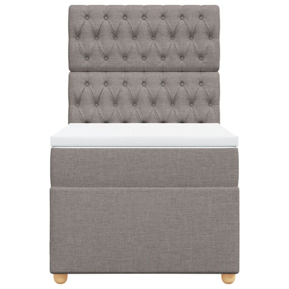 Boxspring Met Matras Stof 80 x 200 cm Taupe