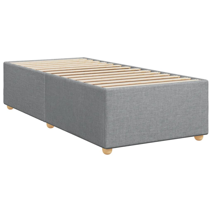 Boxspring met matras stof lichtgrijs 80x200 cm