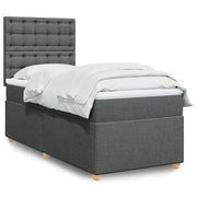 Boxspring met matras 80x200 cm donkergrijs