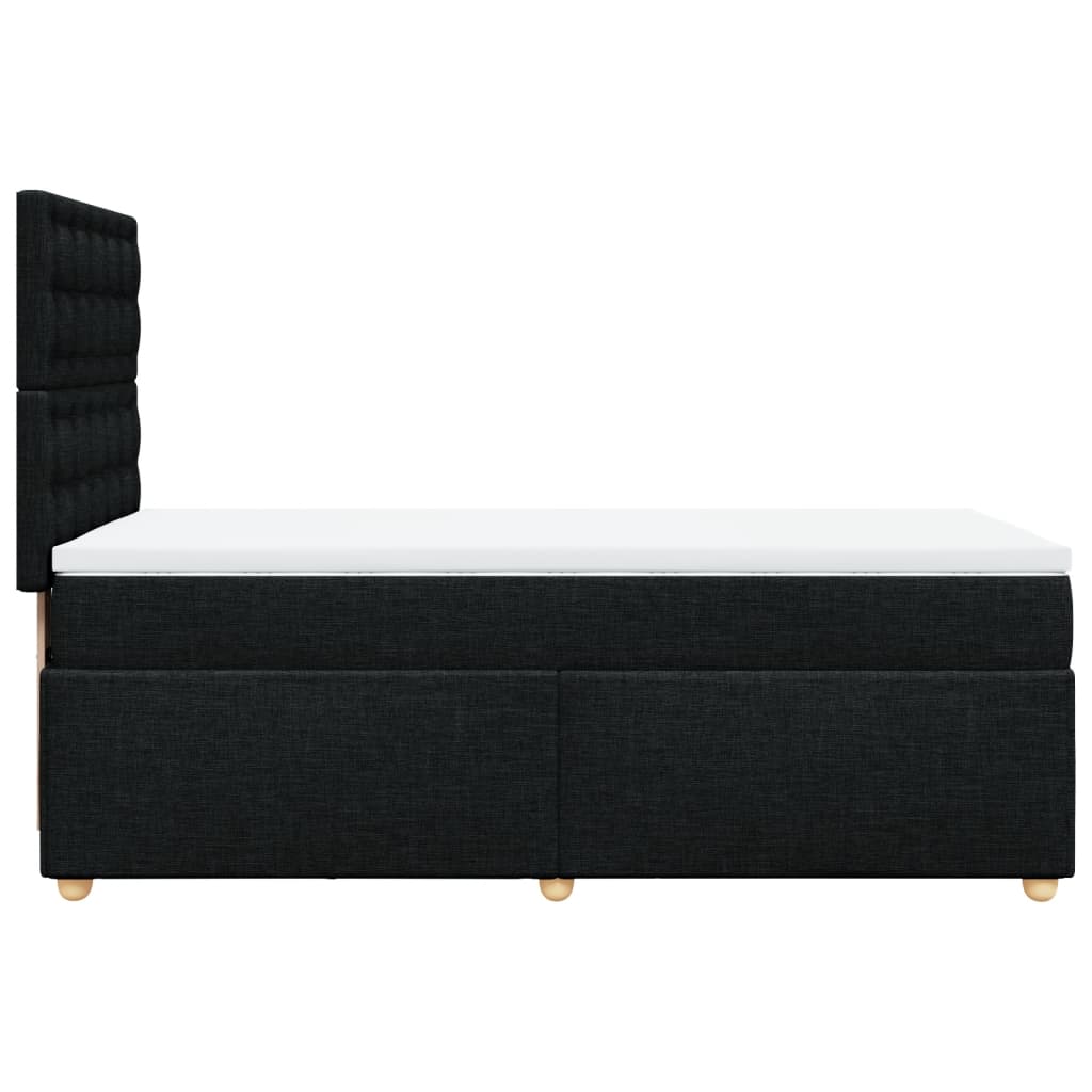 Boxspring met matras stof zwart 80x200 cm