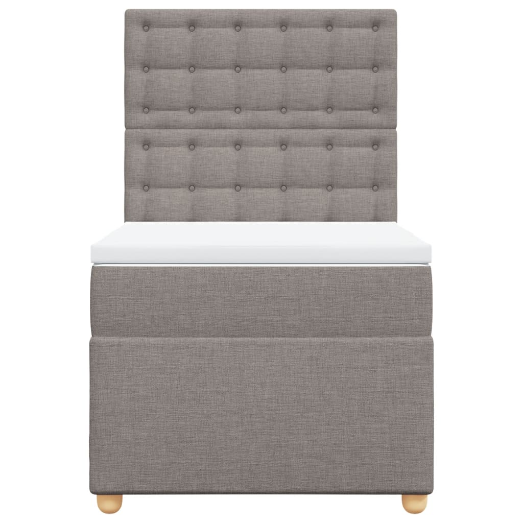 Boxspring Met Matras Stof 80 x 200 cm Taupe