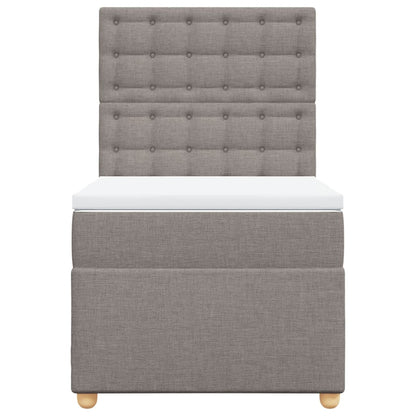 Boxspring Met Matras Stof 80 x 200 cm Taupe