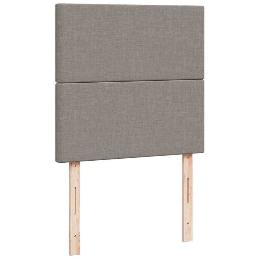 Boxspring met matras stof taupe 90x190 cm