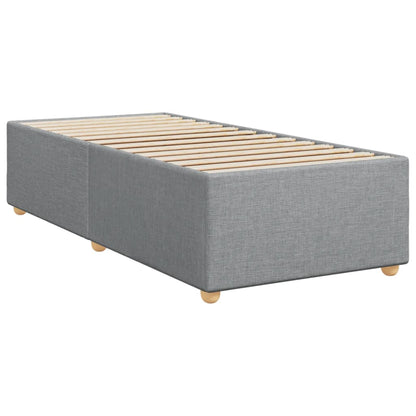 Boxspring met matras stof lichtgrijs 90x190 cm