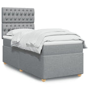 Boxspring 90x190 cm lichtgrijs met matras