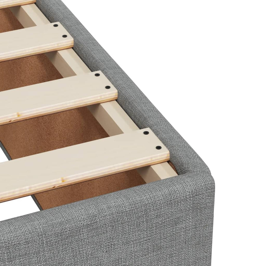 Boxspring met matras stof lichtgrijs 90x190 cm