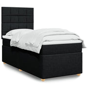 Boxspring met matras zwart 90x200 cm