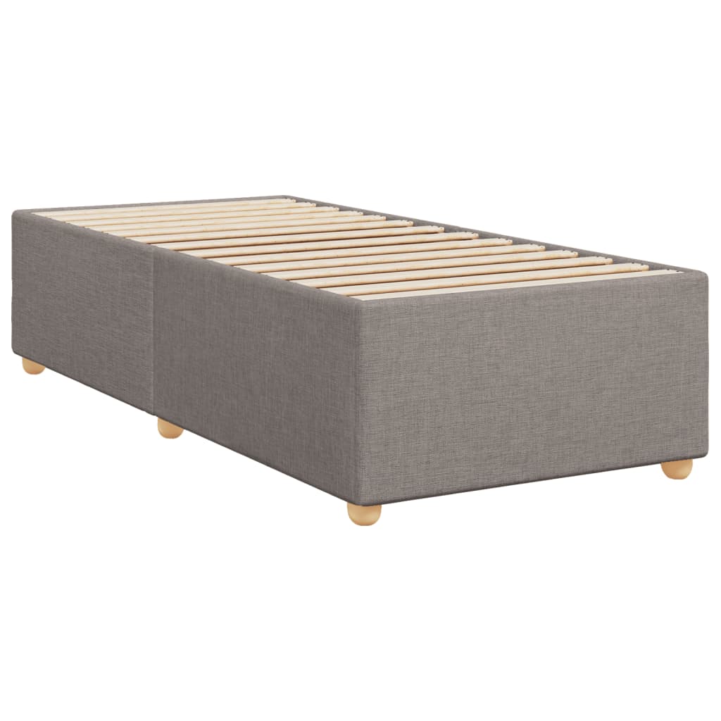 Boxspring met matras stof taupe 90x200 cm