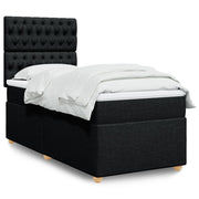 Boxspring met matras 90x200 cm zwart