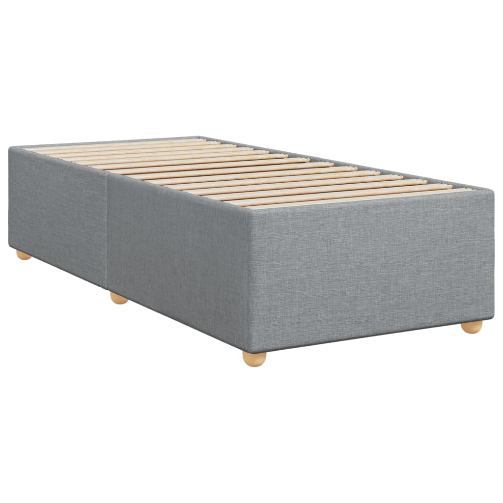Boxspring met matras stof lichtgrijs 100x200 cm