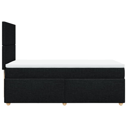 Boxspring met matras stof zwart 100x200 cm