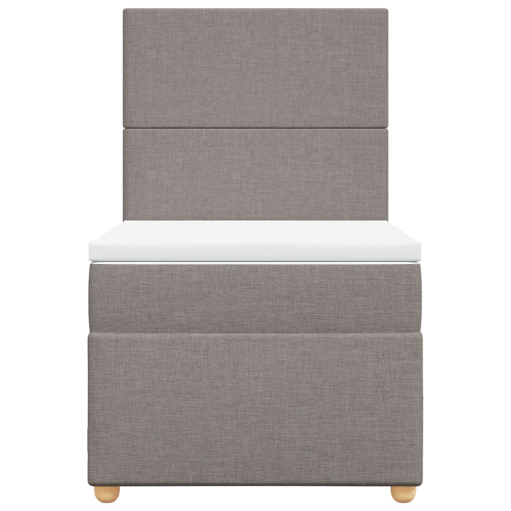 Boxspring met matras stof taupe 100x200 cm