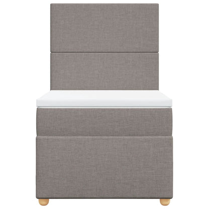 Boxspring met matras stof taupe 100x200 cm