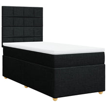Boxspring met matras stof zwart 100x200 cm