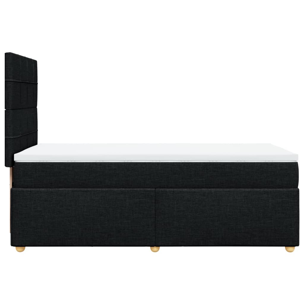 Boxspring met matras stof zwart 100x200 cm