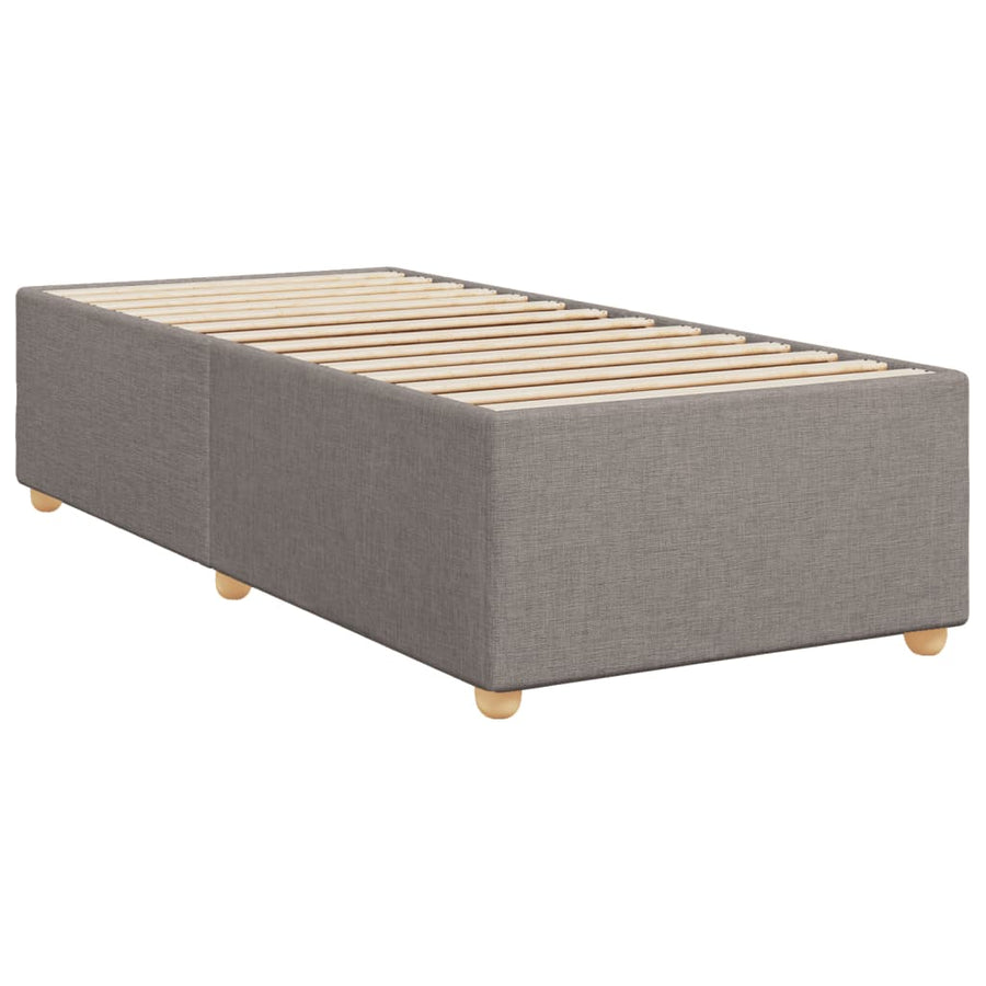 Boxspring met matras stof taupe 100x200 cm