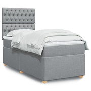 Boxspring met matras 100x200 cm lichtgrijs