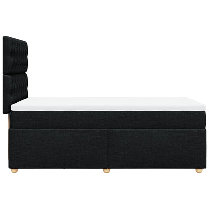 Boxspring met matras stof zwart 100x200 cm