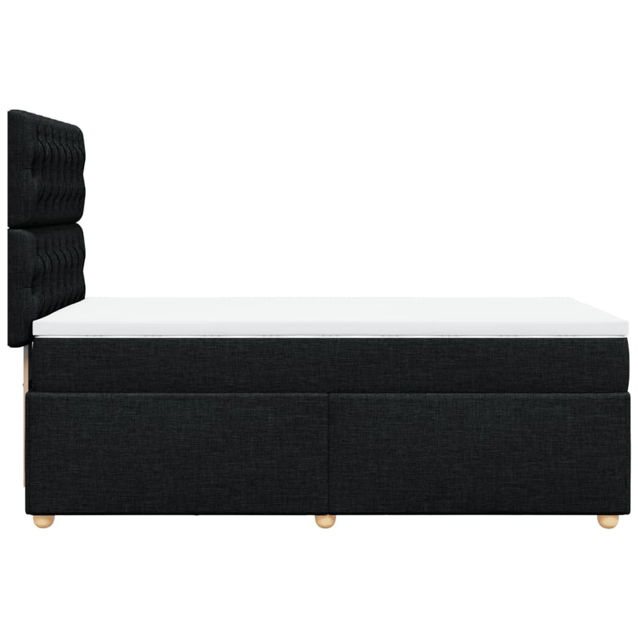 Boxspring met matras stof zwart 100x200 cm