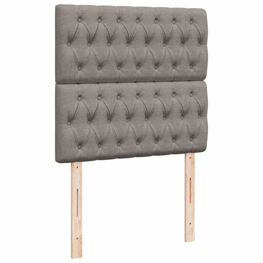 Boxspring met matras stof taupe 100x200 cm