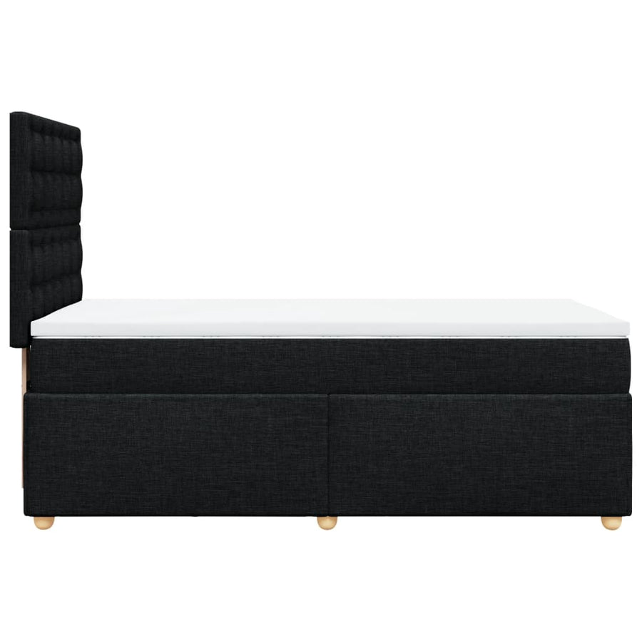 Boxspring met matras stof zwart 100x200 cm
