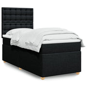 Boxspring met matras 100x200 cm zwart