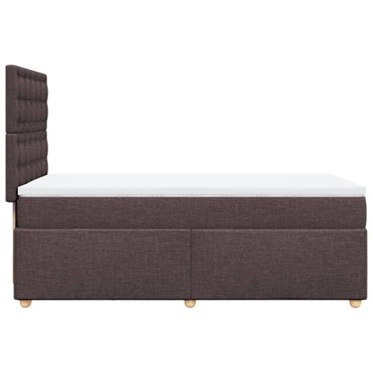 Boxspring met matras stof donkerbruin 100x200 cm