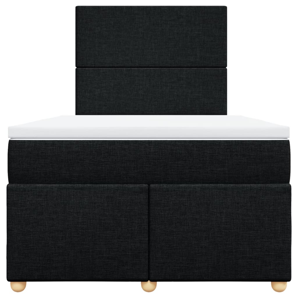 Boxspring met matras stof zwart 120x190 cm