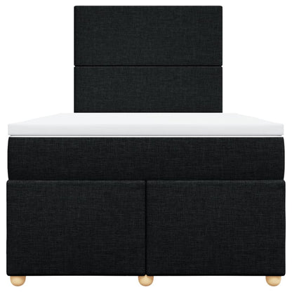 Boxspring met matras stof zwart 120x190 cm