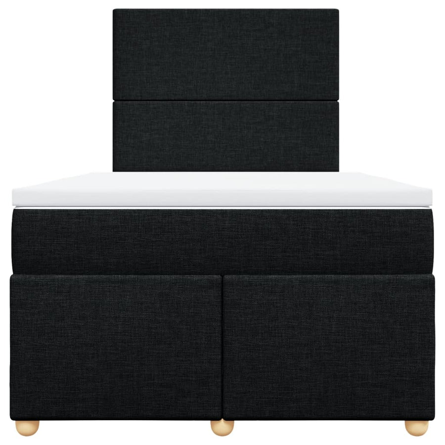 Boxspring met matras stof zwart 120x190 cm