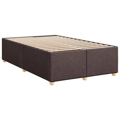Boxspring met matras stof donkerbruin 120x190 cm