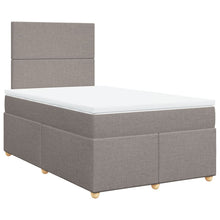 Boxspring met matras stof taupe 120x190 cm