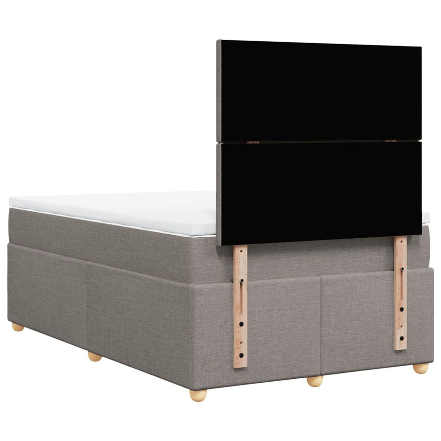Boxspring met matras stof taupe 120x190 cm