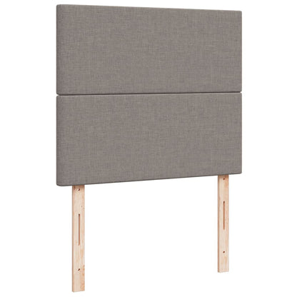 Boxspring met matras stof taupe 120x190 cm
