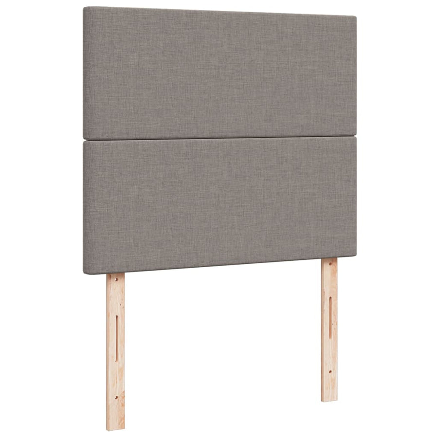 Boxspring met matras stof taupe 120x190 cm