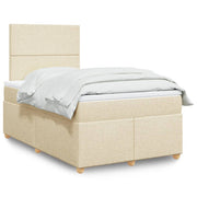 Boxspring met matras 120x190 cm crèmekleurig
