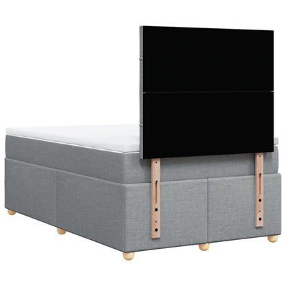 Boxspring met matras stof lichtgrijs 120x190 cm