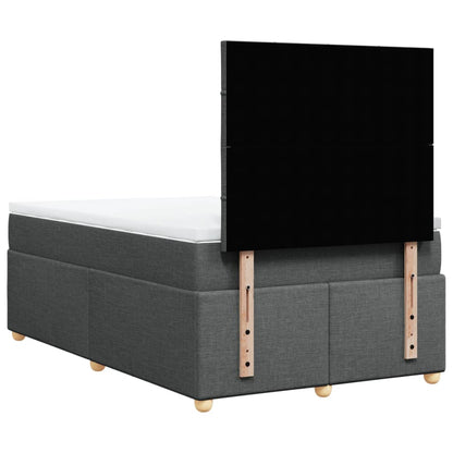 Boxspring met matras stof donkergrijs 120x190 cm