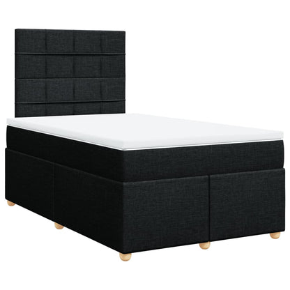 Boxspring met matras stof zwart 120x190 cm