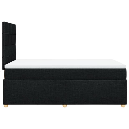 Boxspring met matras stof zwart 120x190 cm
