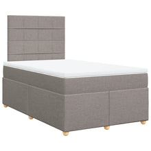 Boxspring met matras stof taupe 120x190 cm