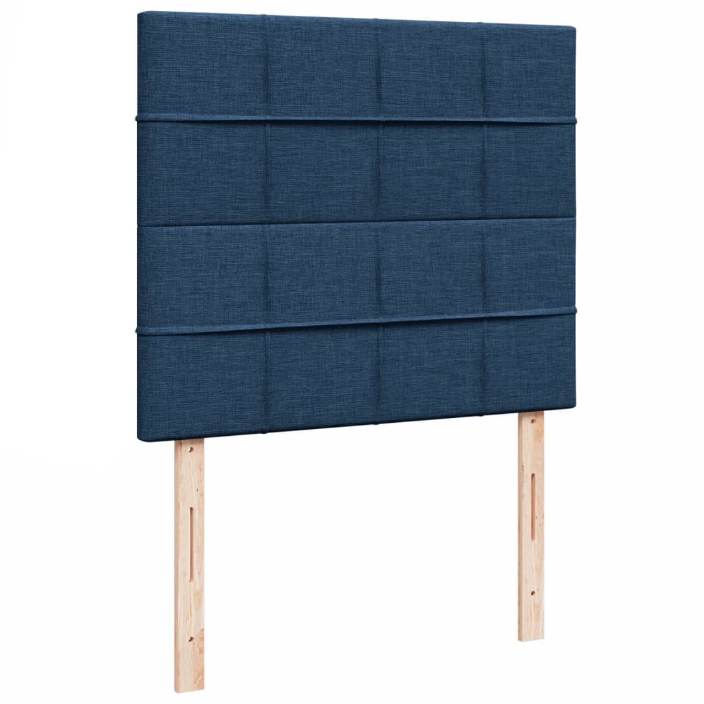 Boxspring met matras stof blauw 120x190 cm