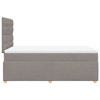 Boxspring met matras stof taupe 120x190 cm